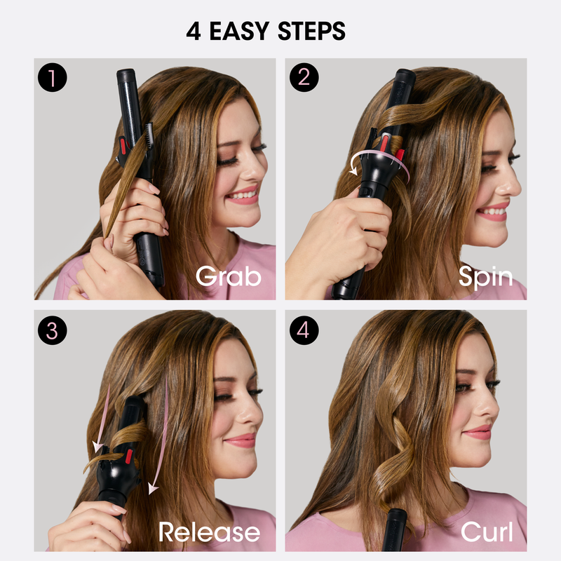 Spinstyle Pro Automatic Curler w Pouch 1 inch New SalonTech
